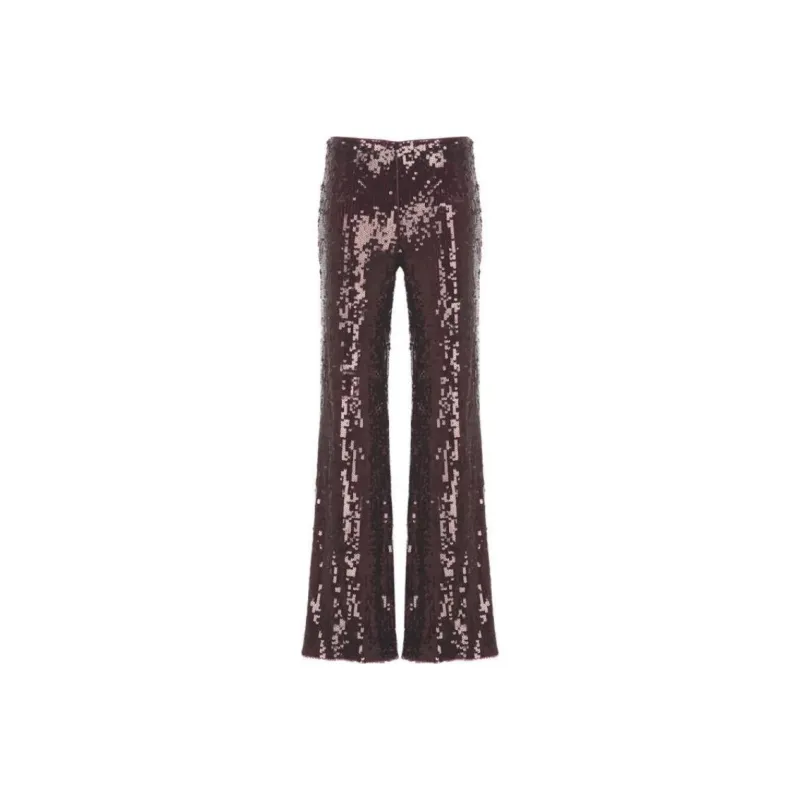 Rotate Sequined Low Waist Flared Pants-0