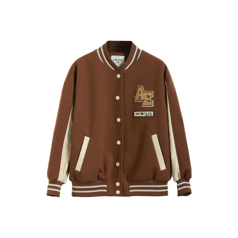 Linjou Baseball Jerseys Women's Coffee-0