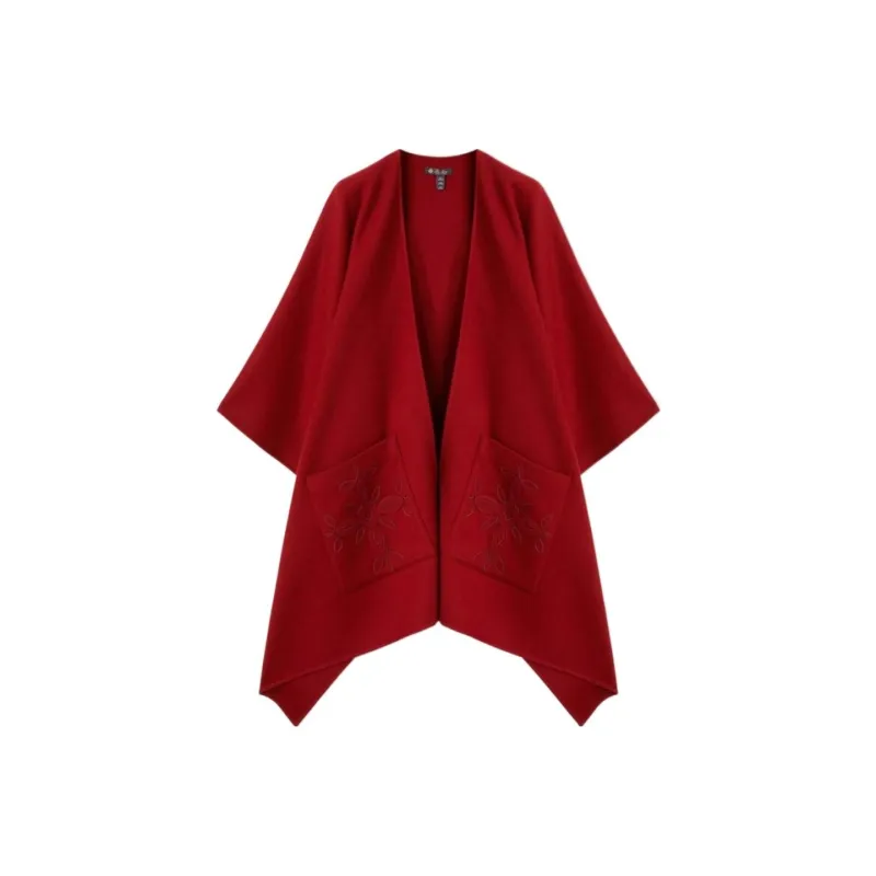 Loro Piana Teodora Cape Cloaks Women's Red-0