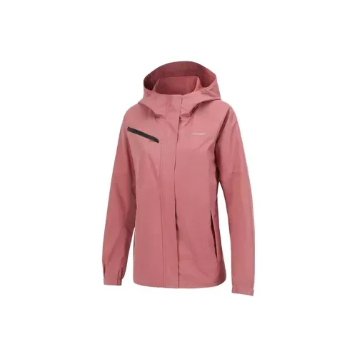 LINING Sports Life Collection Windbreaker Jackets Women's Withered Rose Red