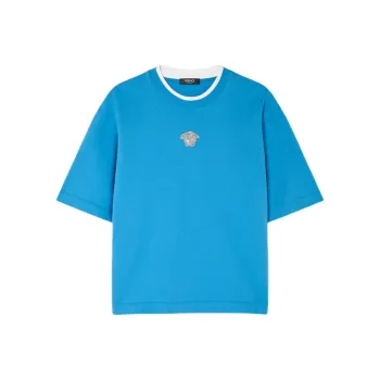 VERSACE Medusa embroidered T shirt