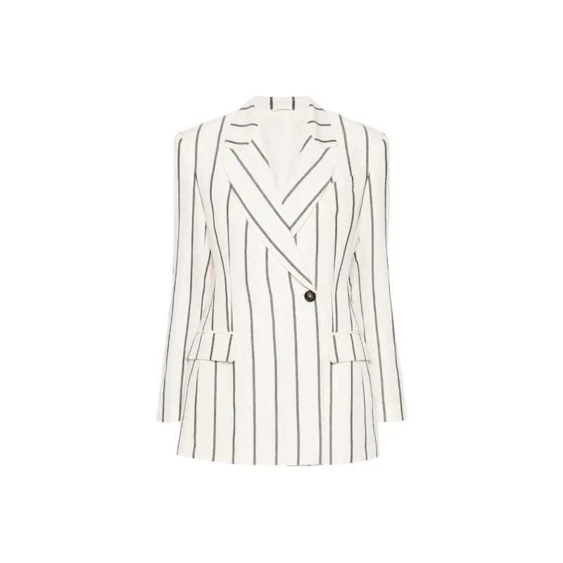 Brunello Cucinelli Striped Tailored Blazer-0