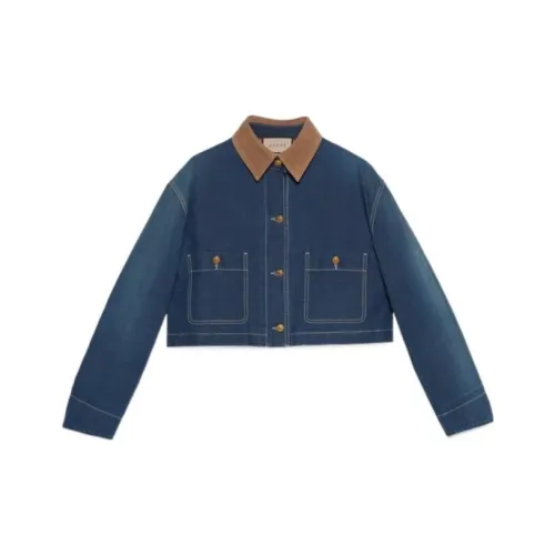 GUCCI Corduroy collar Denim Jacket