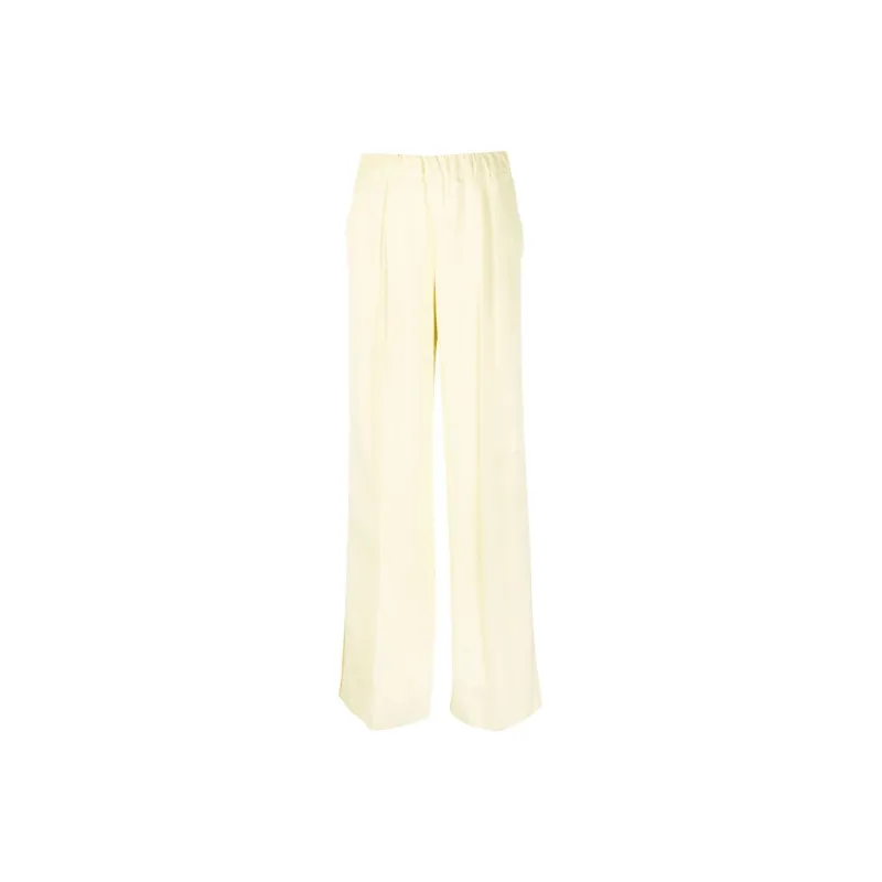 JIL SANDER High Waisted Yellow Trousers-0
