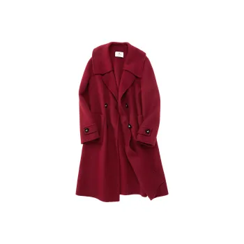 XIANGYING Coats Women's Red