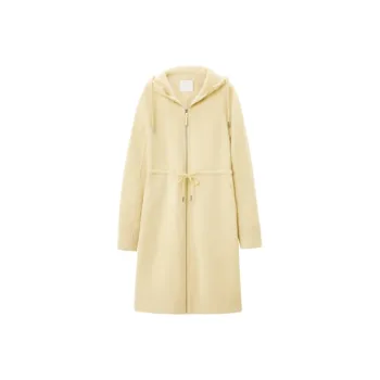 OVV Coats Women's Light Yellow Solid Color C7