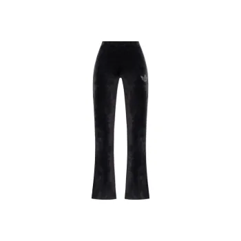 Adidas Originals Velvet Pants With Rhinestone Trefoil