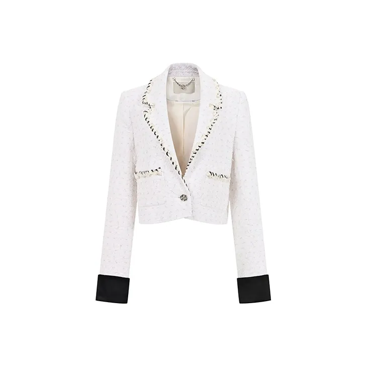 RARE Cropped Coats Women's White-0