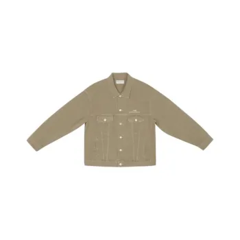 Balenciaga Denim Jacket Loose Fit Style Women's Beige