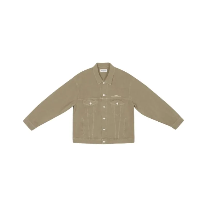 Balenciaga Denim Jacket Loose Fit Style Women's Beige-0