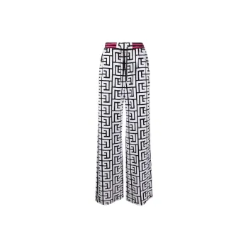 BALMAIN Knitted Sweatpants Women's Black/White