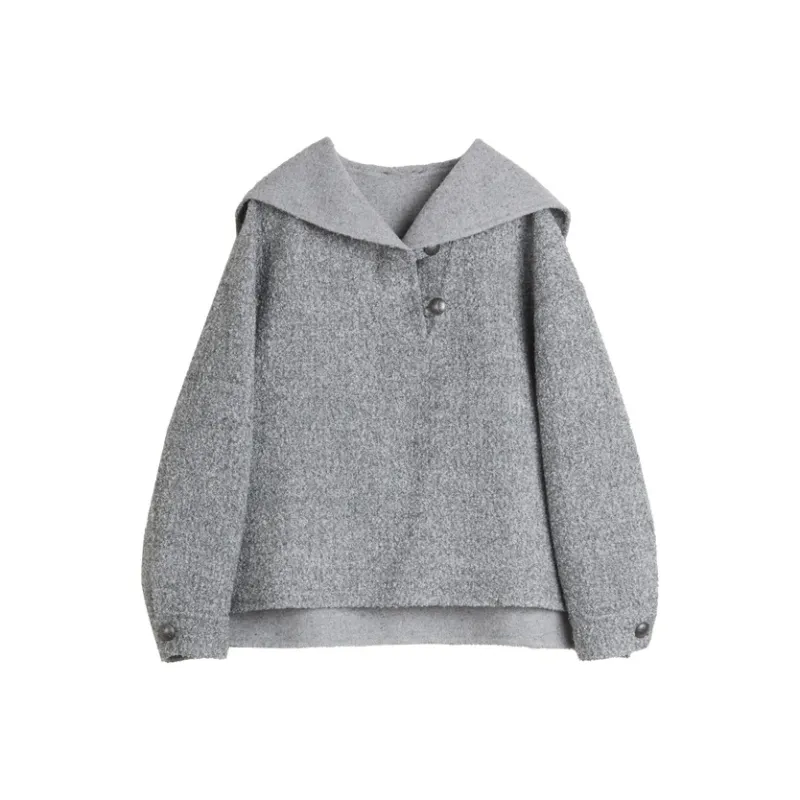 ELLE Coats Women's Medium Gray-0