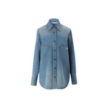 III VIVINIKO Denim Jacket Women's Medium Blue