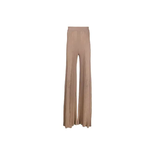 Marine Serre Neutral Pointelle Knit Trousers