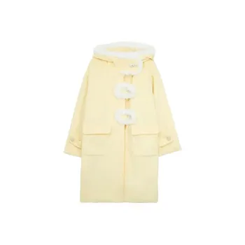 TIBINB Coats Women's Custard Coat