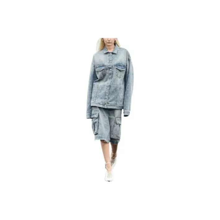 Givenchy Denim Jackets Women's Blue-0
