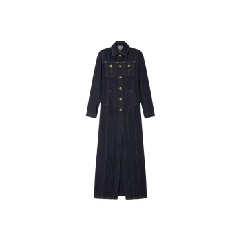 VERSACE FW24 Denim Jacket Women's Blue