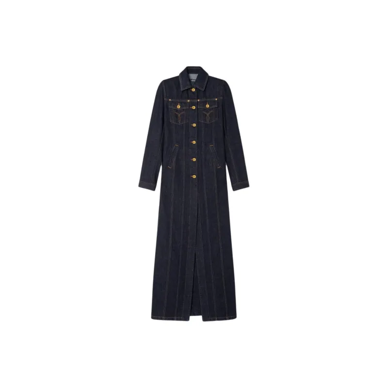 VERSACE FW24 Denim Jacket Women's Blue-0