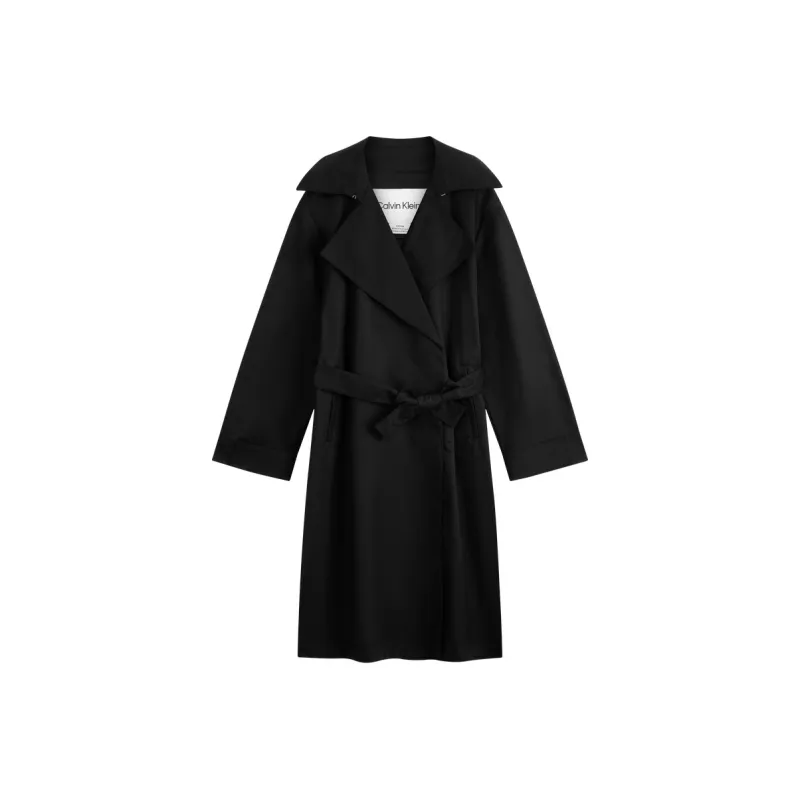 CALVIN KLEIN Trench Coat Women's Space Black-0