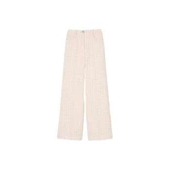 Sandro Casual Pants Women's Pink White