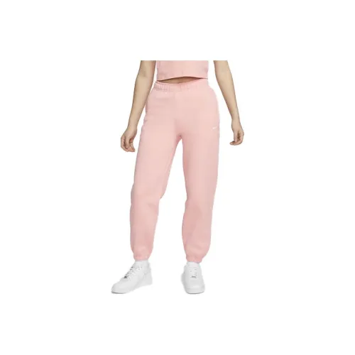 NikeLab Women's Solo Swoosh Fleece Sweatpants Asia Sizing Healing Orange