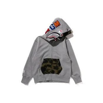 A BATHING APE 1st Camo NW20 Full Zip Shark Hoodie Black/Green