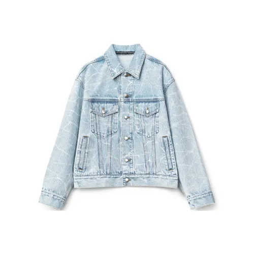 Puffy Wang Denim Jackets Women's Blue