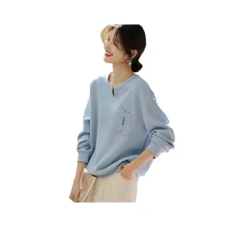 XWI Sweatshirt Women's Light Gray Blue