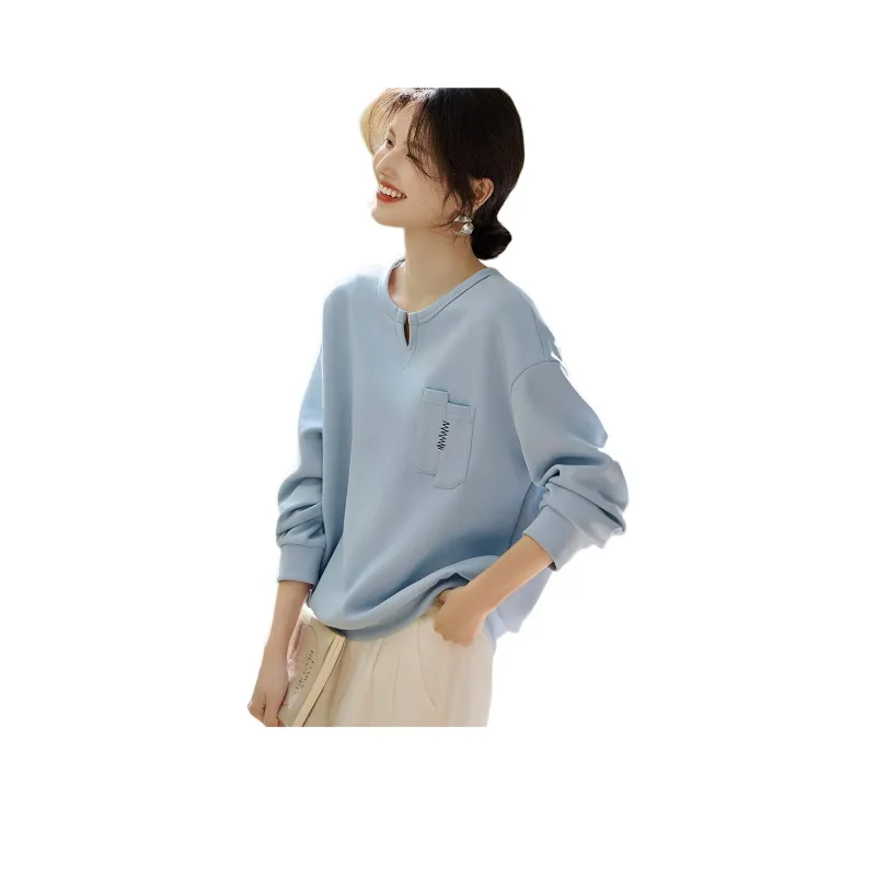 XWI Sweatshirt Women's Light Gray Blue-0