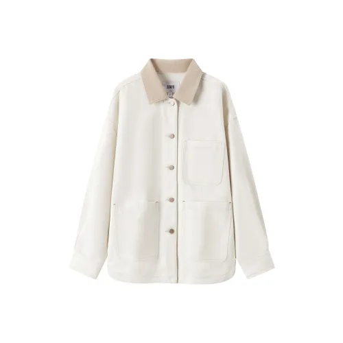 SEM/R Denim Jacket Women's Milk White