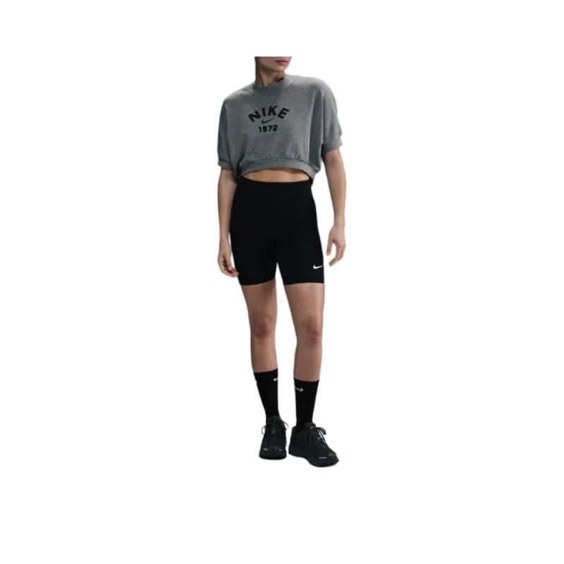 Nike Sportswear Collection Women's Crew Neck Short Sleeve Cropped French Terry Top-1