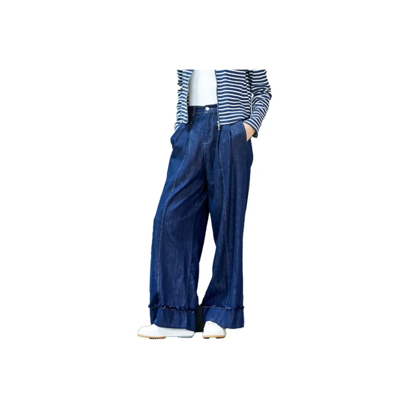 C.3000 Casual Pants Women's Navy Blue-0