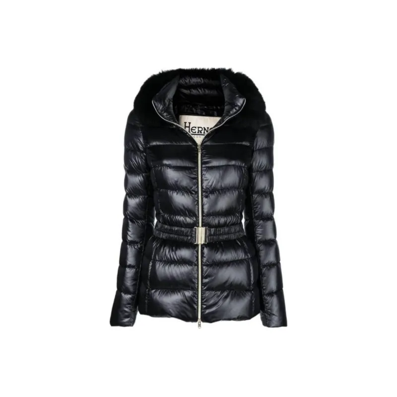 HERNO Claudia Belted Zip-Up Down Jacket-0