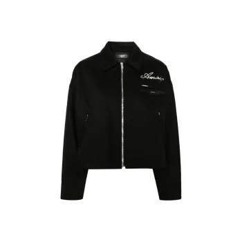 AMIRI Pearl Embellishmet Denim Jacket