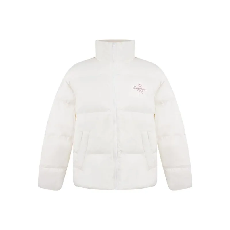 ELEVEN SLEEP Stand Collar Zip Closure Puffer Jacket Unisex-1