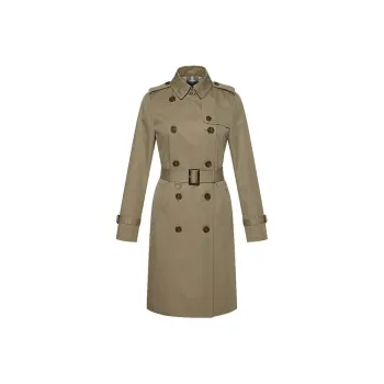 HAZZYS Trench Coats Women's Dark Beige Yellow