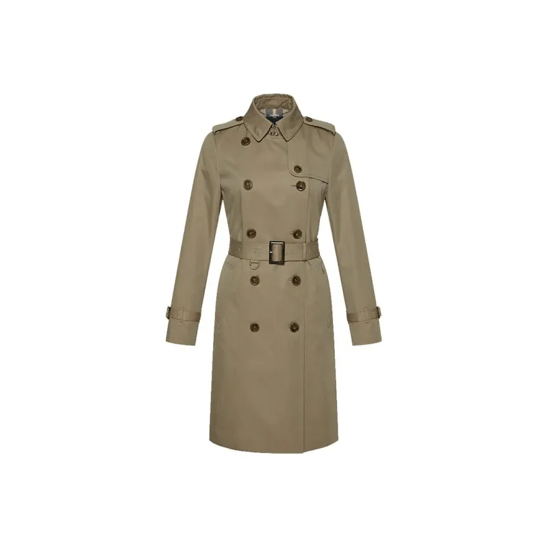 HAZZYS Trench Coats Women's Dark Beige Yellow-0