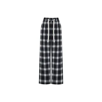 MJB Casual Pants Women's Black White Plaid