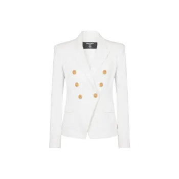 BALMAIN 6 Button Double breasted Denim Blazer