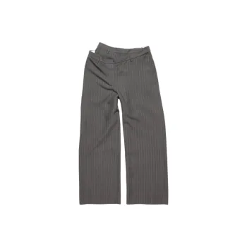 Acne Studios Deconstructed Pinstripe Trousers 'Grey Melange'