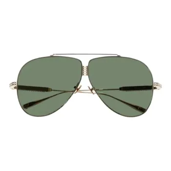 Valentino Titanium Aviator Sunglasses Women's Gold