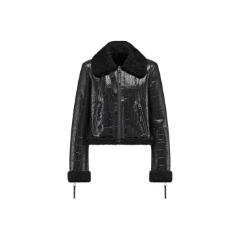 DIOR Leather Jackets Women's Black