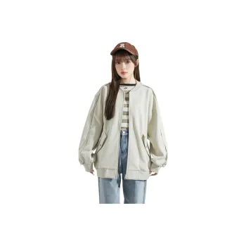 Tonlion Baseball Jacket Women's Light Beige