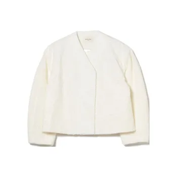 Beams Demi Luxe Cropped Coat Women's White