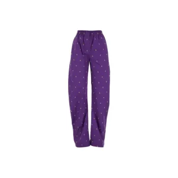 The Attico All-Over Patterned Wide Leg Trousers