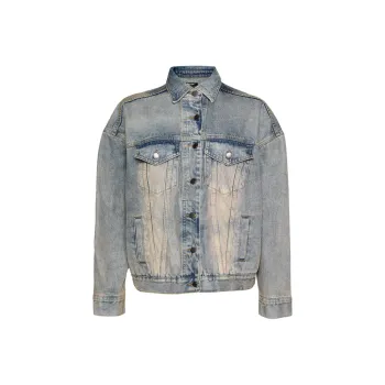 NASTY GAL The Denim Oversized Jacket Denim Jacket Women's Light Blue