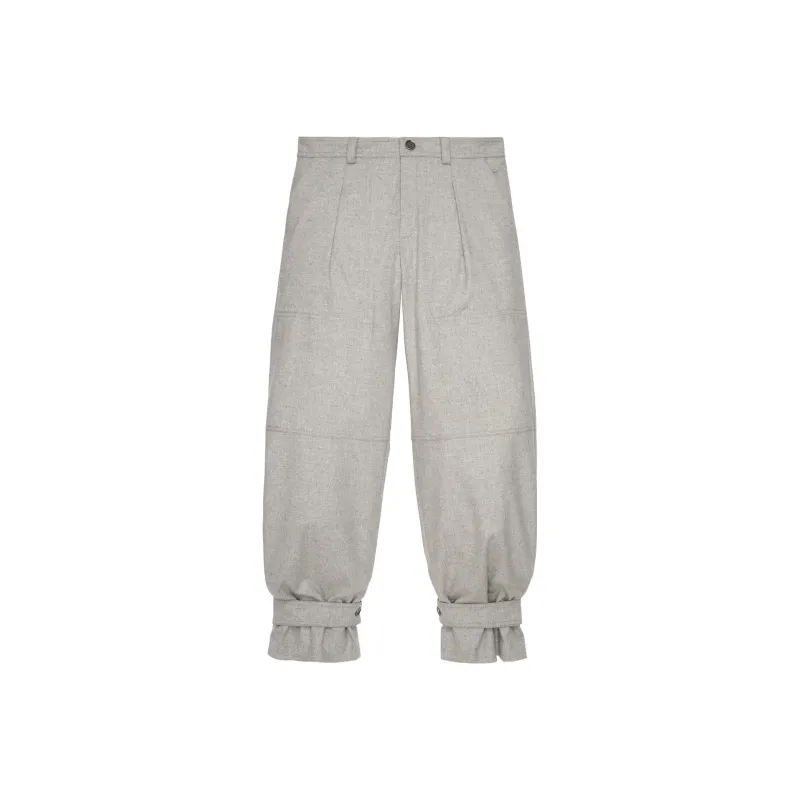 ZARA Casual Pants Women's Zebra Print Gray-0