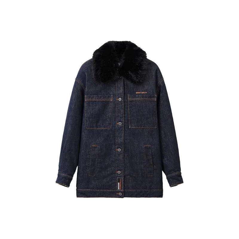 Miss Sixty Denim Jacket Women's Dark Blue-0