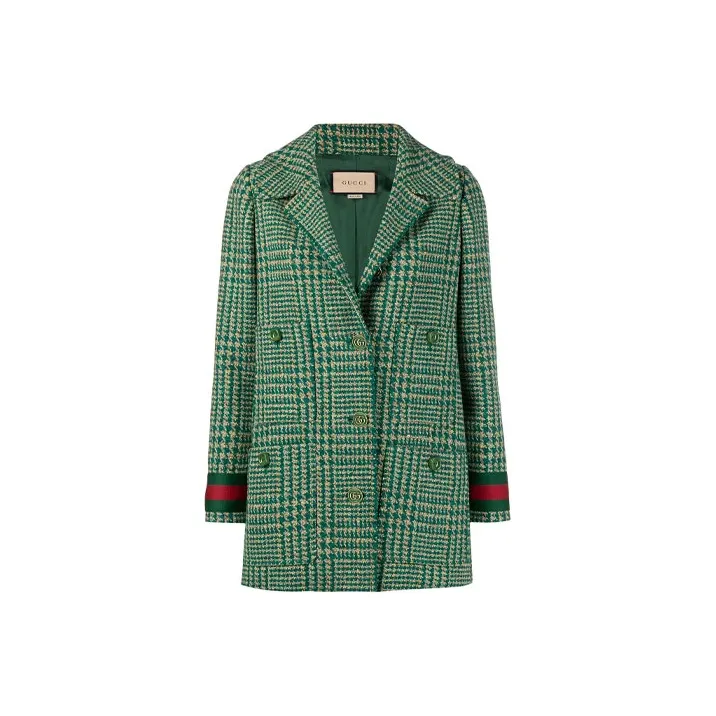 GUCCI Cropped Coats Women's Green-0
