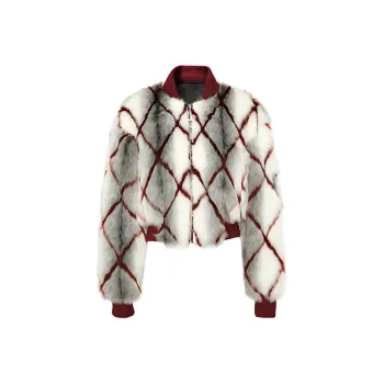 JYOSEI Velvet feel Coat Women's Diamond Pattern